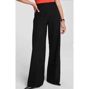 SPANX Smooth Perfect Fit Ponte Wide Leg Pant Black Sz 1X- 18 Compression Stretch